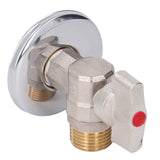 G1/2 Thread Brass Triangle Valve Large Flow Cold Hot Water Angle Stop Valve for Kitchen Bathroom Red