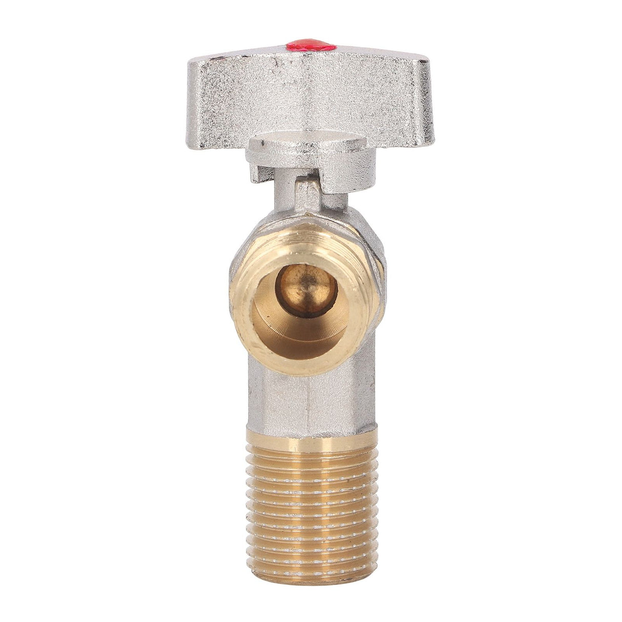 G1/2 Thread Brass Triangle Valve Large Flow Cold Hot Water Angle Stop Valve for Kitchen Bathroom Red