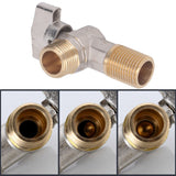 G1/2 Thread Brass Triangle Valve Large Flow Cold Hot Water Angle Stop Valve for Kitchen Bathroom Red