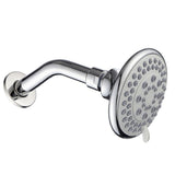 4 Inch Shower Head Plastic Round Wall Mounted Rain Showerhead for Bathroom Shower Accessories
