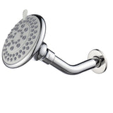 4 Inch Shower Head Plastic Round Wall Mounted Rain Showerhead for Bathroom Shower Accessories - Side View