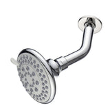 4 Inch Shower Head Plastic Round Wall Mounted Rain Showerhead for Bathroom Shower Accessories - Top-Down View