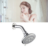 4 Inch Shower Head Plastic Round Wall Mounted Rain Showerhead for Bathroom Shower Accessories - Low Angle