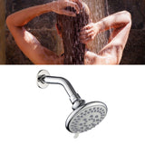 4 Inch Shower Head Plastic Round Wall Mounted Rain Showerhead for Bathroom Shower Accessories