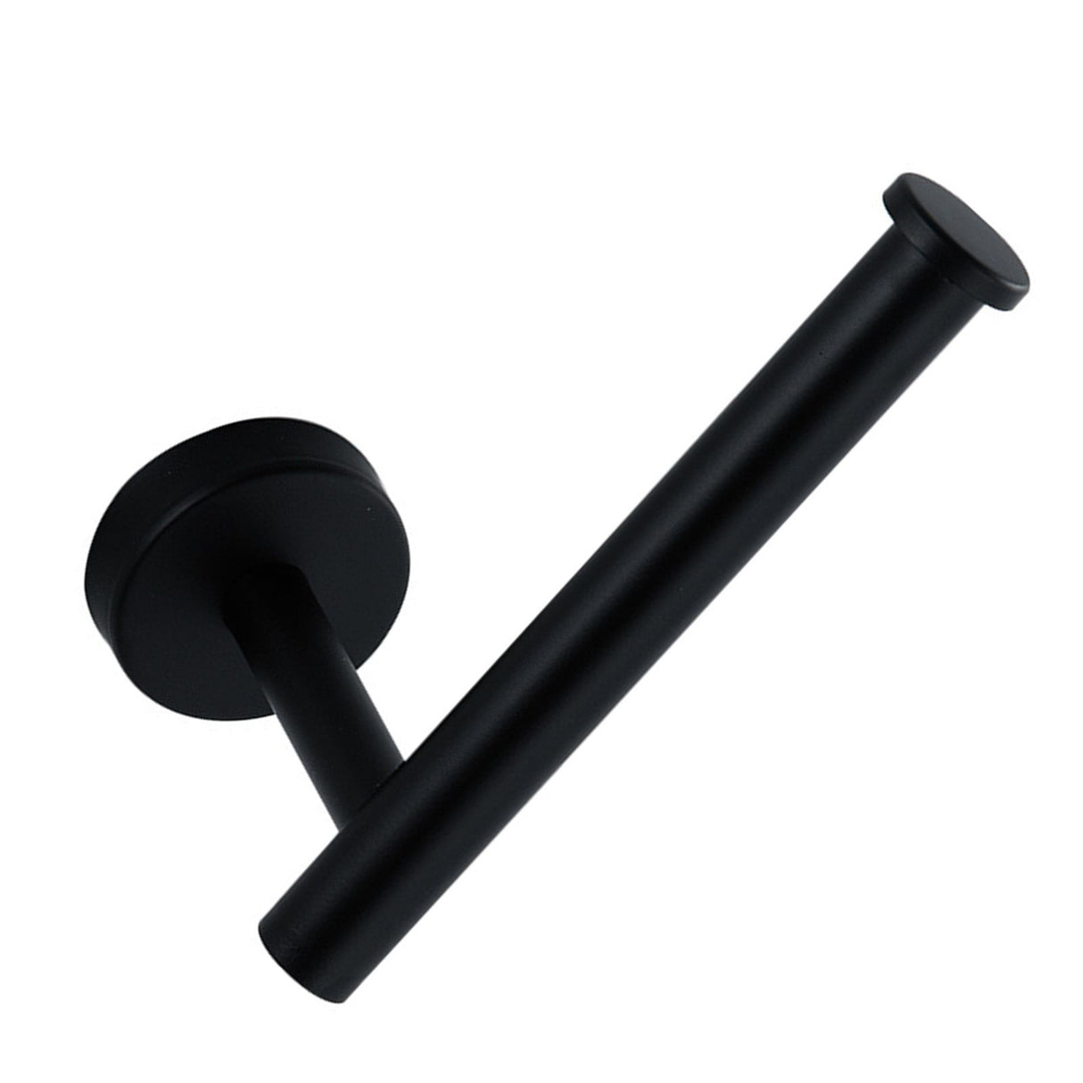 Paper Towel Holder Stainless Steel Black Matte Cylindrical Paper Towel Hanging Shelf for Home
