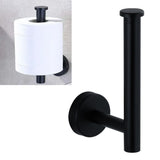 Paper Towel Holder Stainless Steel Black Matte Cylindrical Paper Towel Hanging Shelf for Home - Close-Up Angle