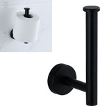 Paper Towel Holder Stainless Steel Black Matte Cylindrical Paper Towel Hanging Shelf for Home - Low Angle