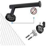 Paper Towel Holder Stainless Steel Black Matte Cylindrical Paper Towel Hanging Shelf for Home