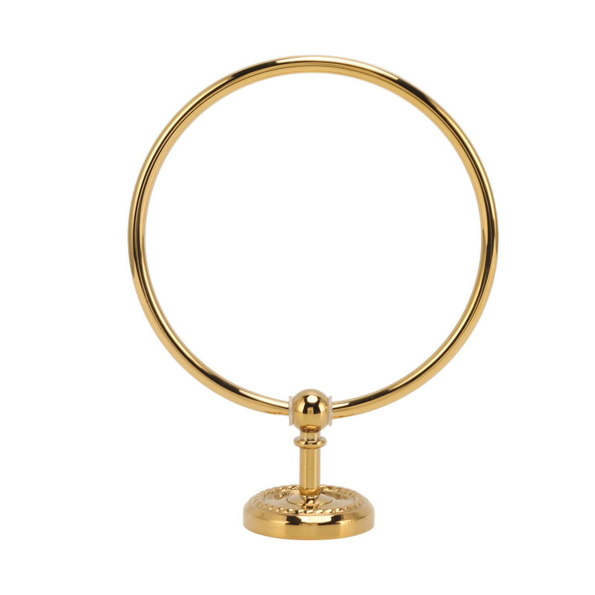 Towel Ring Golden Wall Mounted Glossy Hand Feel Decorative Copper Stainless Steel Bathroom Towel Ring
