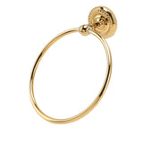 Towel Ring Golden Wall Mounted Glossy Hand Feel Decorative Copper Stainless Steel Bathroom Towel Ring