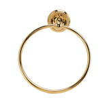 Towel Ring Golden Wall Mounted Glossy Hand Feel Decorative Copper Stainless Steel Bathroom Towel Ring - Rear View