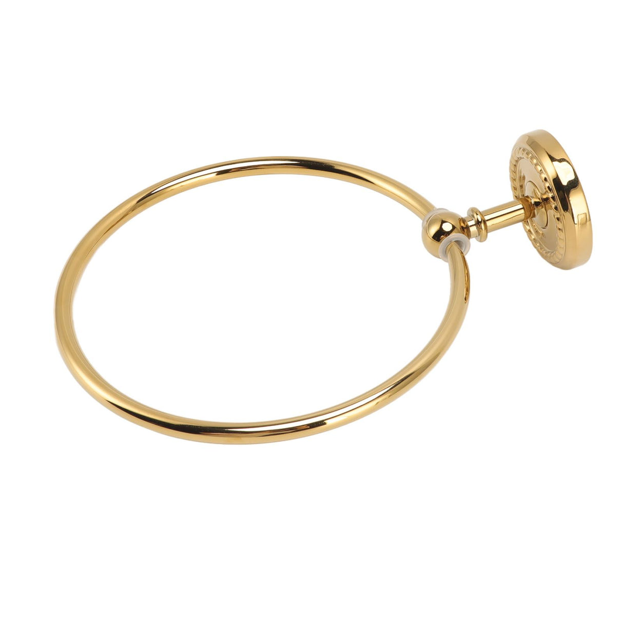 Towel Ring Golden Wall Mounted Glossy Hand Feel Decorative Copper Stainless Steel Bathroom Towel Ring