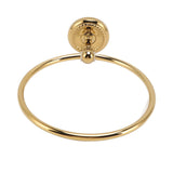 Towel Ring Golden Wall Mounted Glossy Hand Feel Decorative Copper Stainless Steel Bathroom Towel Ring - Extra Image