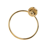 Towel Ring Golden Wall Mounted Glossy Hand Feel Decorative Copper Stainless Steel Bathroom Towel Ring - Extra Image