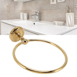 Towel Ring Golden Wall Mounted Glossy Hand Feel Decorative Copper Stainless Steel Bathroom Towel Ring
