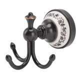 Wall Mounted Coat Hook 3 Prong Retro Look Corrosion Resistance Hanging Towel Hook for Bathroom Bedroom - Front View