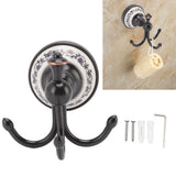 Wall Mounted Coat Hook 3 Prong Retro Look Corrosion Resistance Hanging Towel Hook for Bathroom Bedroom - Extra Image