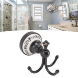 Wall Mounted Coat Hook 3 Prong Retro Look Corrosion Resistance Hanging Towel Hook for Bathroom Bedroom