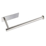 Paper Towel Holder 304 Stainless Steel Space Saving Decorative Practical Waterproof Hanging Paper Towels Rolls Holder for Home Quadrate Bottom Long Silvery