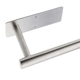 Paper Towel Holder 304 Stainless Steel Space Saving Decorative Practical Waterproof Hanging Paper Towels Rolls Holder for Home Quadrate Bottom Long Silvery - Extra Image