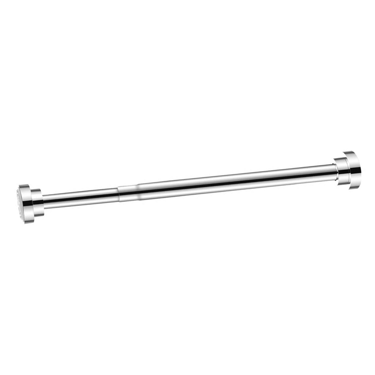 Adjustable Closet Rod Stainless Steel Punch Free Retractable Clothes Drying Rod for Bathroom Bedroom Closet 22 Tubes 40‑55cm