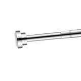 Adjustable Closet Rod Stainless Steel Punch Free Retractable Clothes Drying Rod for Bathroom Bedroom Closet 22 Tubes 40‑55cm
