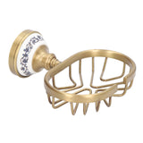 Soap Dish Holder Basket Hollow Design Waterproof Rustproof Wall Mounted Antique Bathroom Soap Basket Soap Dish Holder