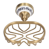Soap Dish Holder Basket Hollow Design Waterproof Rustproof Wall Mounted Antique Bathroom Soap Basket Soap Dish Holder