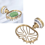 Soap Dish Holder Basket Hollow Design Waterproof Rustproof Wall Mounted Antique Bathroom Soap Basket Soap Dish Holder