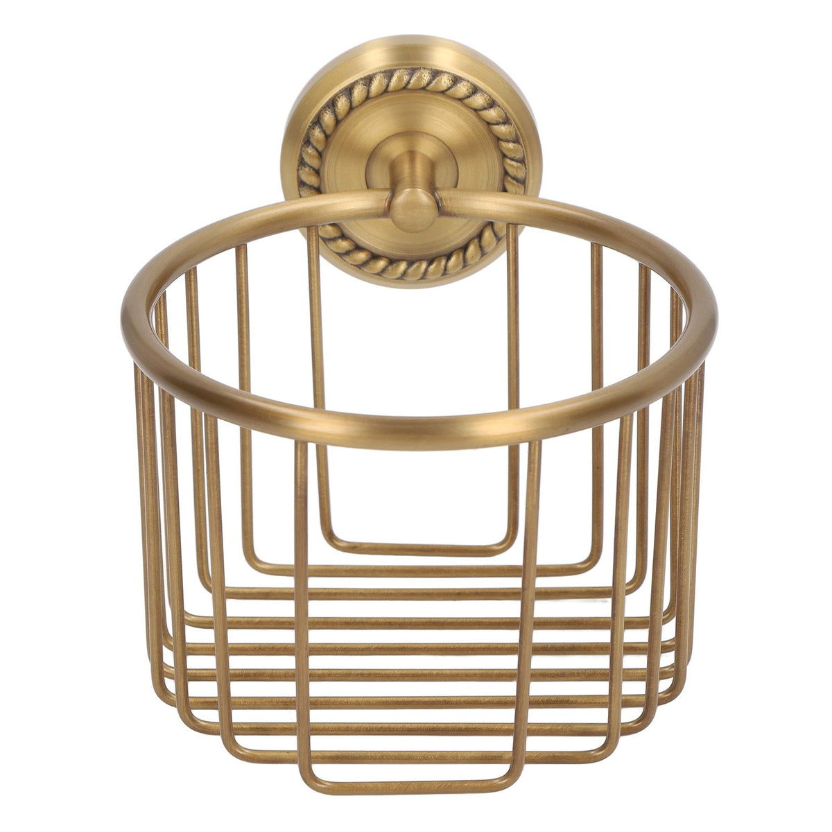 Hollow Out Toilet Paper Holder Antique Rust Proof Wall Mounted Tissue Roll Basket Rack for Bathroom