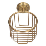 Hollow Out Toilet Paper Holder Antique Rust Proof Wall Mounted Tissue Roll Basket Rack for Bathroom - Extra Image