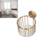Hollow Out Toilet Paper Holder Antique Rust Proof Wall Mounted Tissue Roll Basket Rack for Bathroom