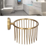Hollow Out Toilet Paper Holder Antique Rust Proof Wall Mounted Tissue Roll Basket Rack for Bathroom - Extra Image