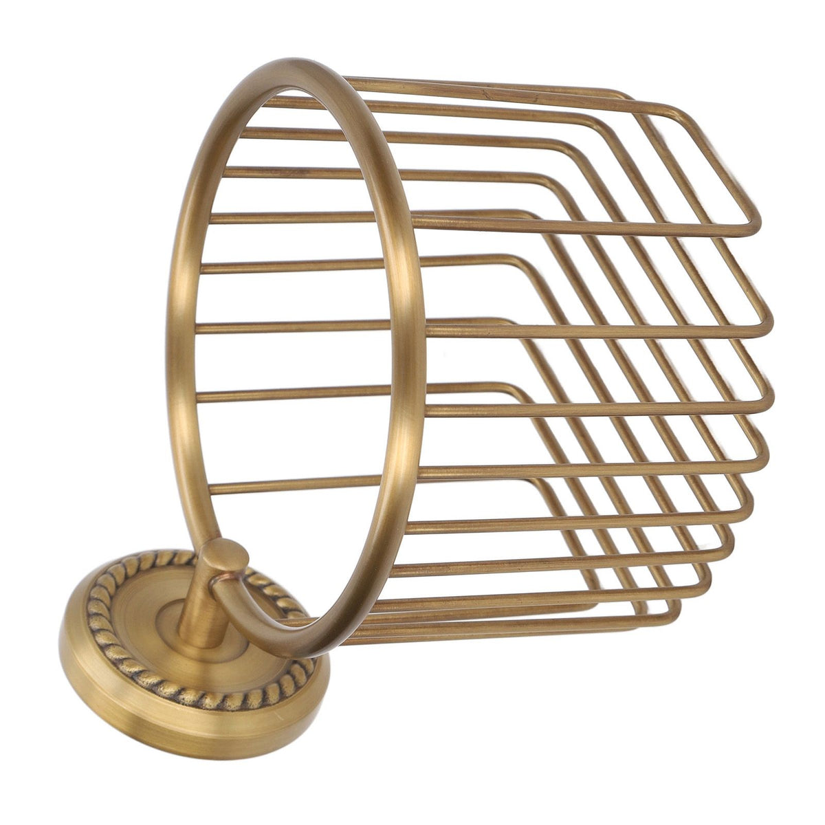 Hollow Out Toilet Paper Holder Antique Rust Proof Wall Mounted Tissue Roll Basket Rack for Bathroom