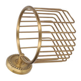 Hollow Out Toilet Paper Holder Antique Rust Proof Wall Mounted Tissue Roll Basket Rack for Bathroom - Extra Image