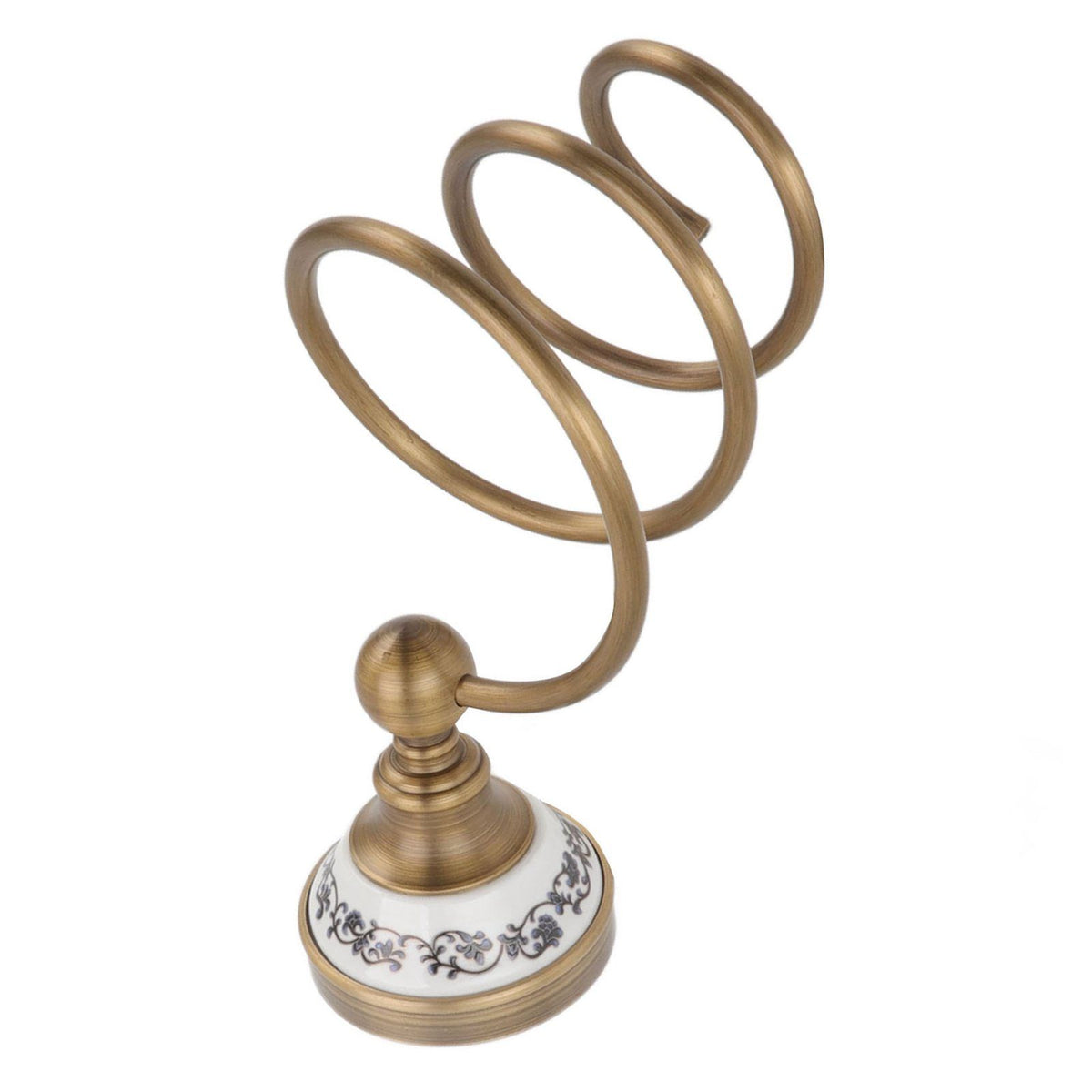 Brass Hair Dryer Holder Antique Retro Hairdryer Hanging Rack for Bath Storage Accessories