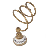 Brass Hair Dryer Holder Antique Retro Hairdryer Hanging Rack for Bath Storage Accessories - Extra Image