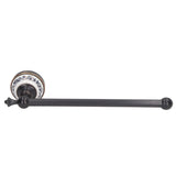 Retro Copper Bathroom Towel Bar Single Bath Towel Rack for Kitchen Wall Bathroom Wall - Rear View