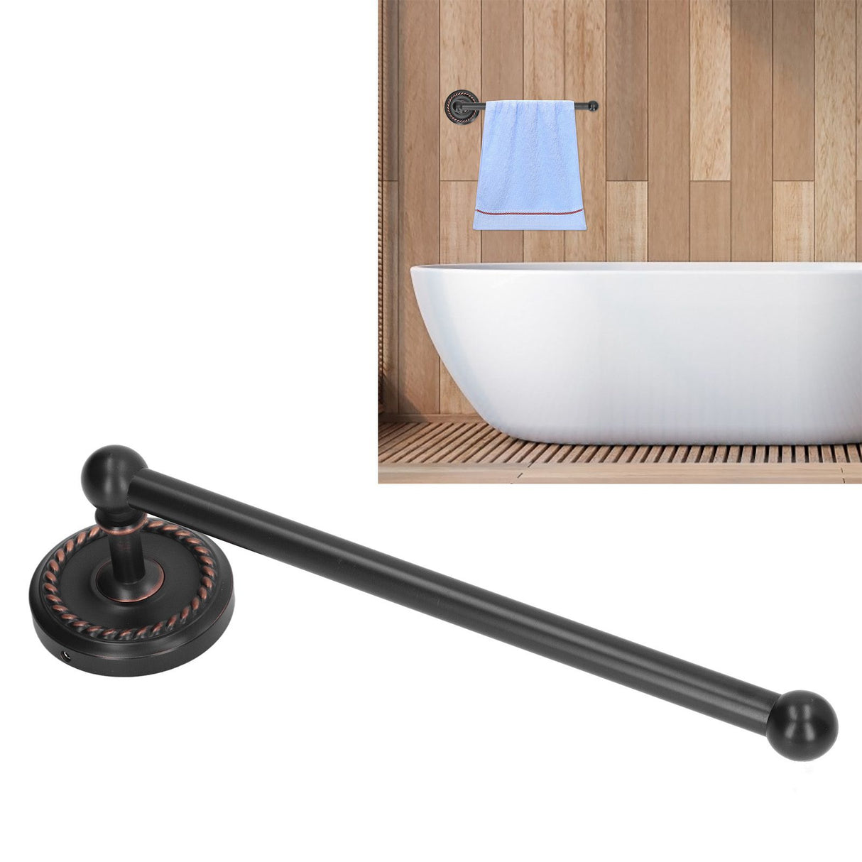 Single Towel Bar Retro Copper Stainless Steel Bathroom Towel Bar Towel Bar Holder for Bathroom Kitchen