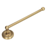 Bathroom Towel Rack Vintage Copper Single Rod Twisted Pattern Towel Bar for Hotel Home Kitchen - Front View