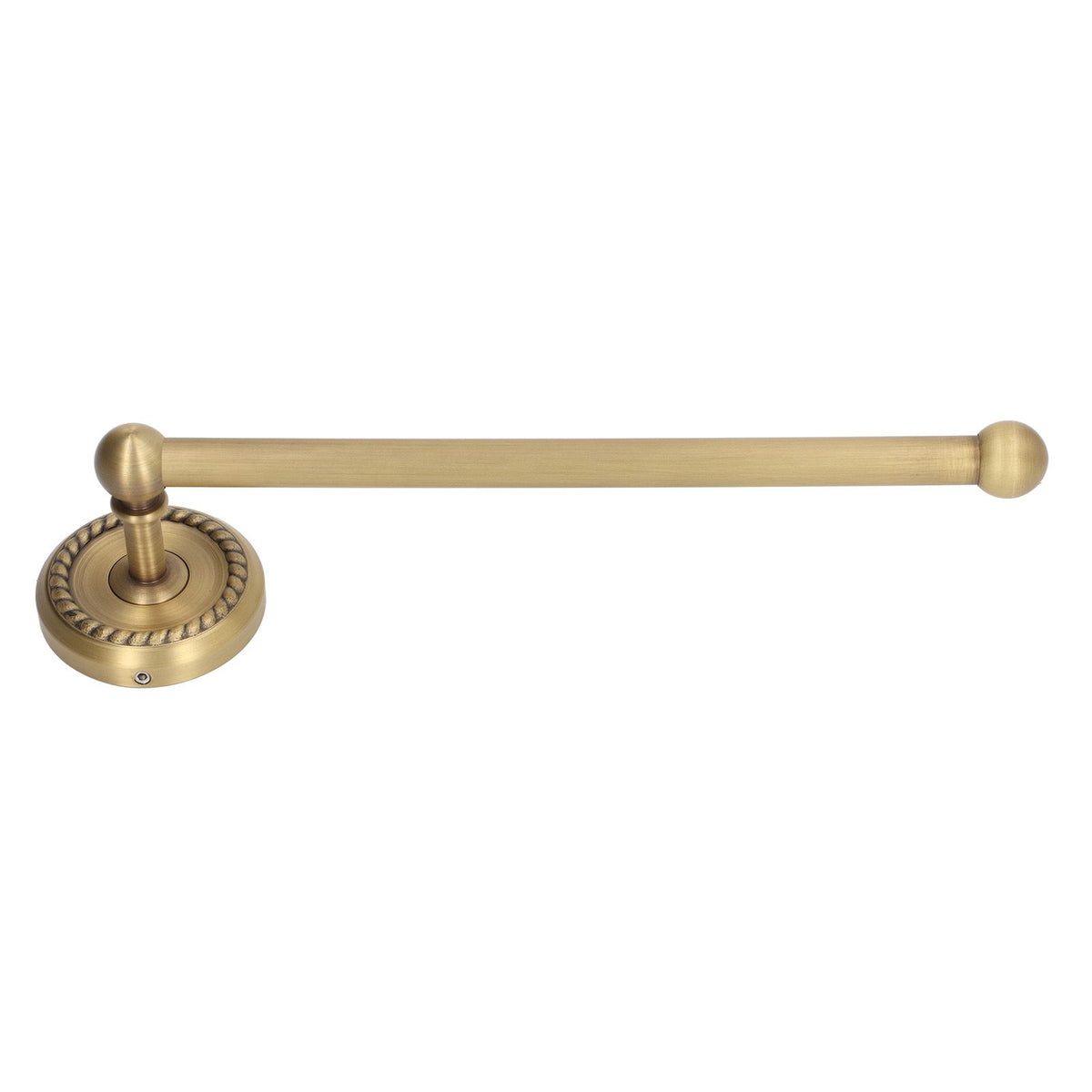 Bathroom Towel Rack Vintage Copper Single Rod Twisted Pattern Towel Bar for Hotel Home Kitchen