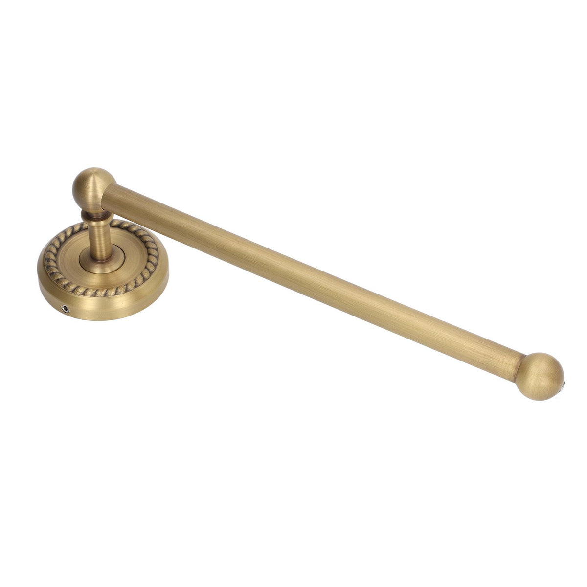 Bathroom Towel Rack Vintage Copper Single Rod Twisted Pattern Towel Bar for Hotel Home Kitchen