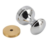 Robe Hook Simple Beautiful Copper Single Wall Hooks Clothes Hook for Bathrooms Barber Stores Plating Color - Front View
