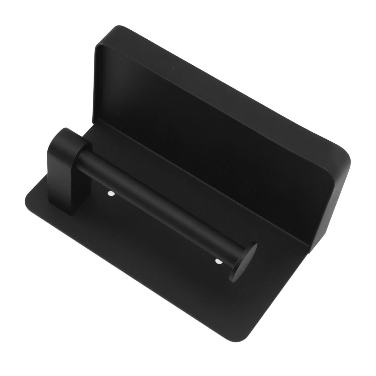 Toilet Paper Holder with Shelf Stainless Steel Minimalist Style Wall Mounted Waterproof Toilet Paper Roll Holder for Bathroom K9 Hem Black