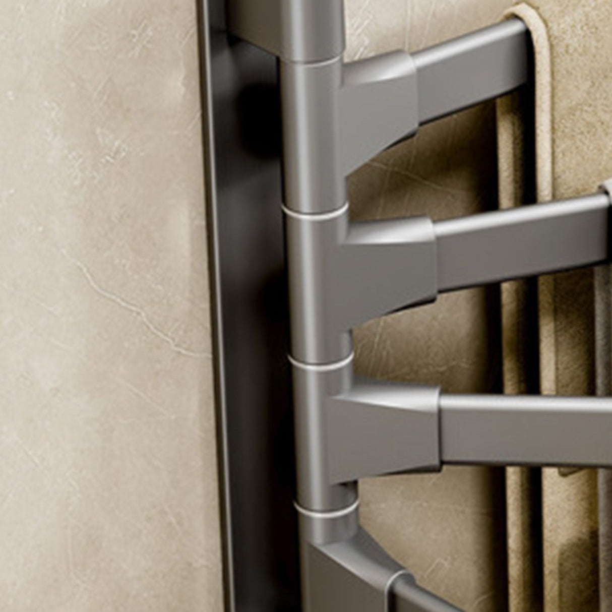 Swivel Towel Rack 4 Arms Thickened Space Aluminum 180 Degrees Rotating Bathroom Towel Holder for Home Hotel