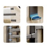 Swivel Towel Rack 4 Arms Thickened Space Aluminum 180 Degrees Rotating Bathroom Towel Holder for Home Hotel