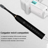 Electric Toothbrush 6 Levels Mode USB Rechargeable Indicator Light IPX 7 Waterproof Portable Toothbrush for Home