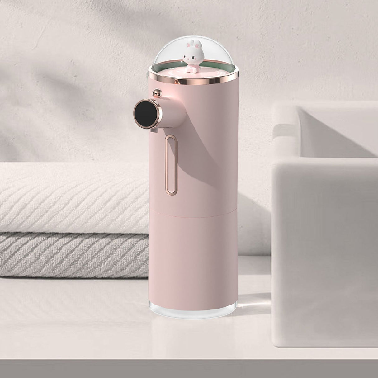 Automatic Foam Soap Dispenser Cute Intelligent Infrared Sensor Waterproof Rechargeable Touchless Automatic Soap Dispenser Pink