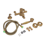 Brass Bathroom Shower European Antique Simple Wall Mount Handheld Shower Set with Accessories for Bathroom - Side View