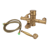 Brass Bathroom Shower European Antique Simple Wall Mount Handheld Shower Set with Accessories for Bathroom - Extra Image